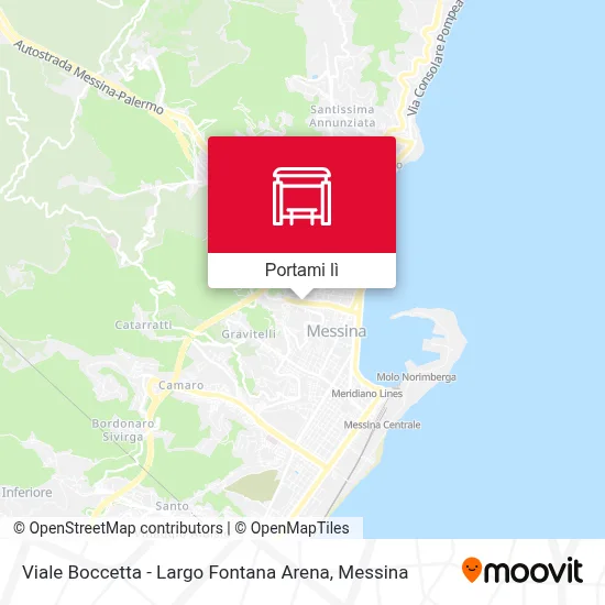 Mappa Viale Boccetta - Largo Fontana Arena