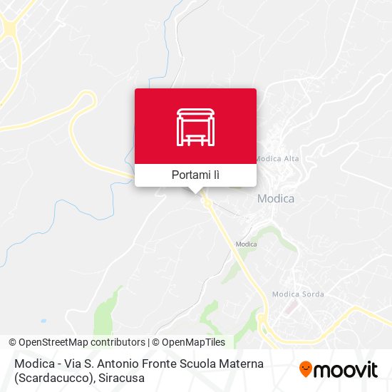 Mappa Modica - Via S. Antonio Fronte Scuola Materna (Scardacucco)
