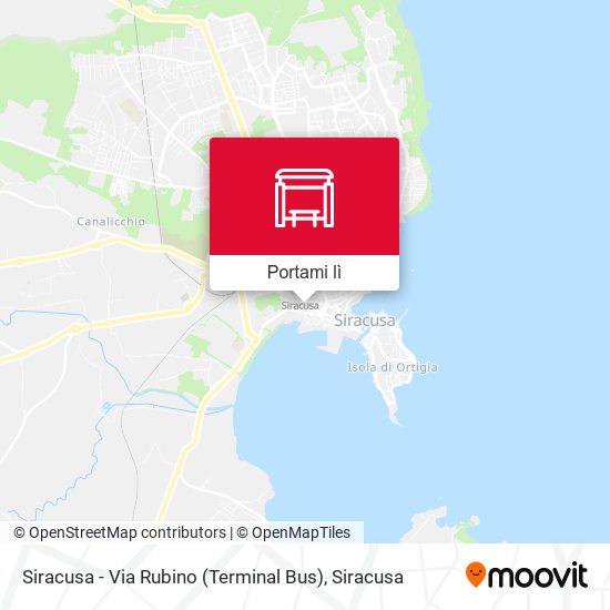 Mappa Siracusa - Via Rubino (Terminal Bus)
