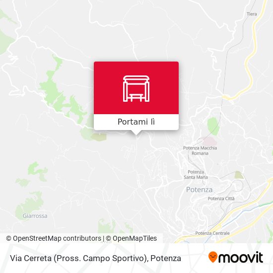 Mappa Via Cerreta (Pross. Campo Sportivo)