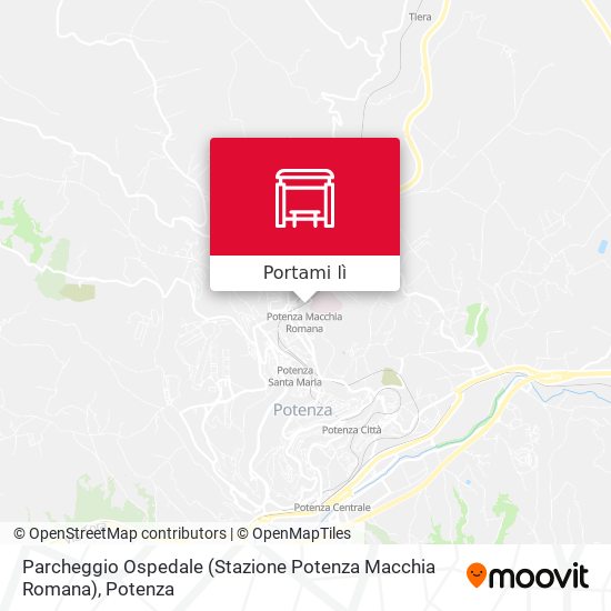 Mappa Parcheggio Ospedale (Stazione Potenza Macchia Romana)