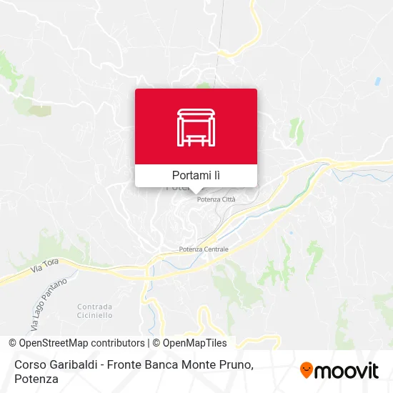 Mappa Corso Garibaldi - Fronte Banca Monte Pruno