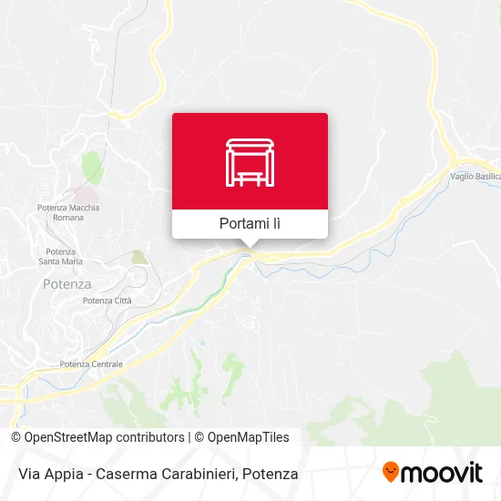 Mappa Via Appia - Caserma Carabinieri