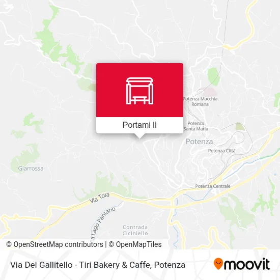 Mappa Via Del Gallitello - Tiri Bakery & Caffe