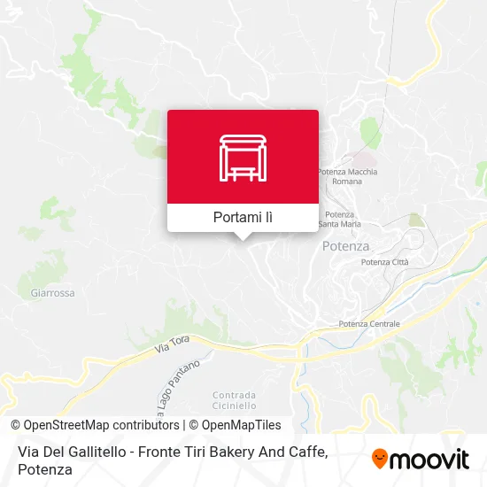 Mappa Via Del Gallitello - Fronte Tiri Bakery And Caffe