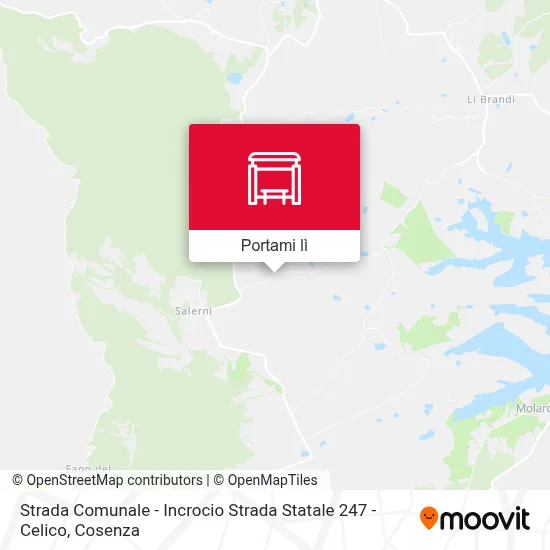 Mappa Strada Comunale - Incrocio Strada Statale 247 - Celico