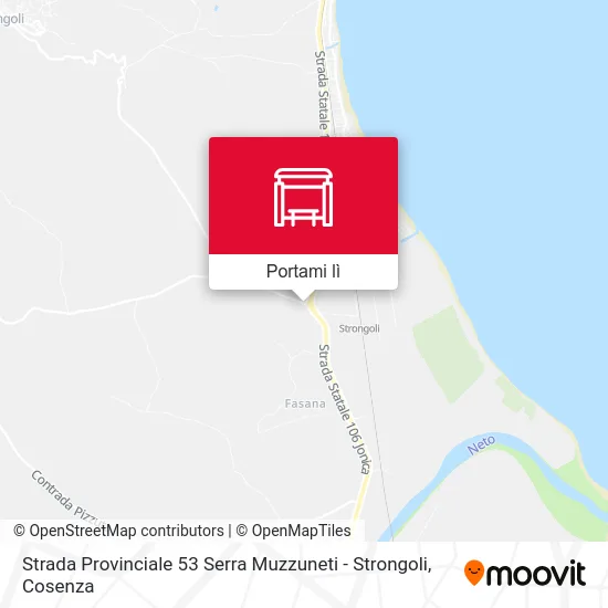 Mappa Strada Provinciale 53 Serra Muzzuneti - Strongoli