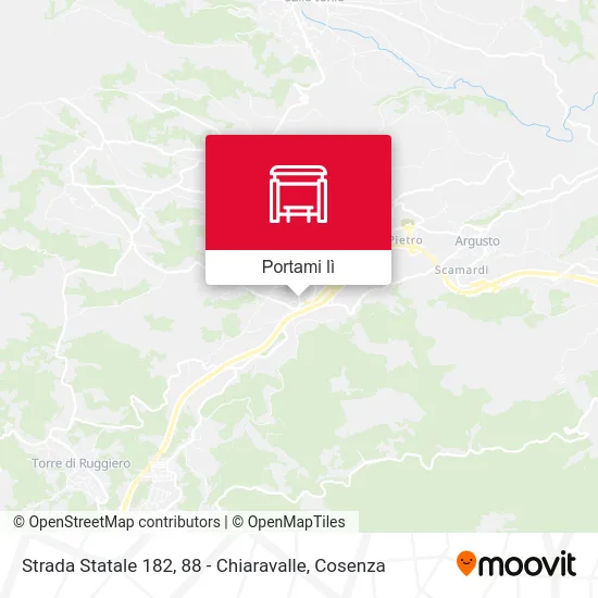 Mappa Strada Statale  182, 88 - Chiaravalle