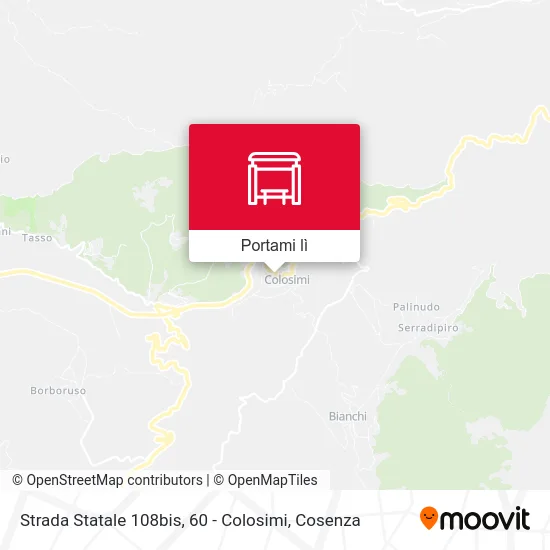 Mappa Strada Statale 108bis, 60 - Colosimi