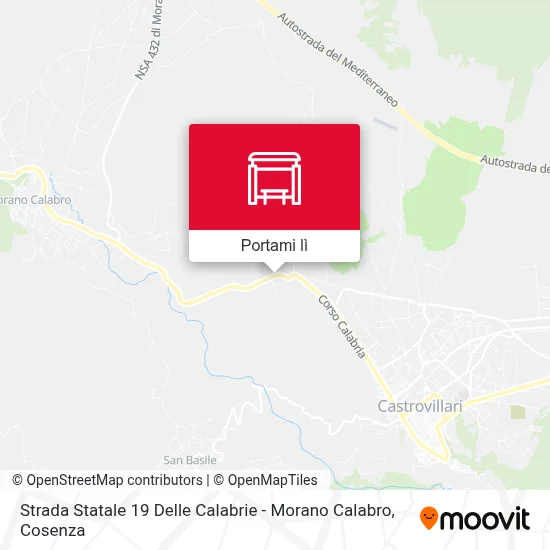 Mappa Strada Statale 19 Delle Calabrie - Morano Calabro
