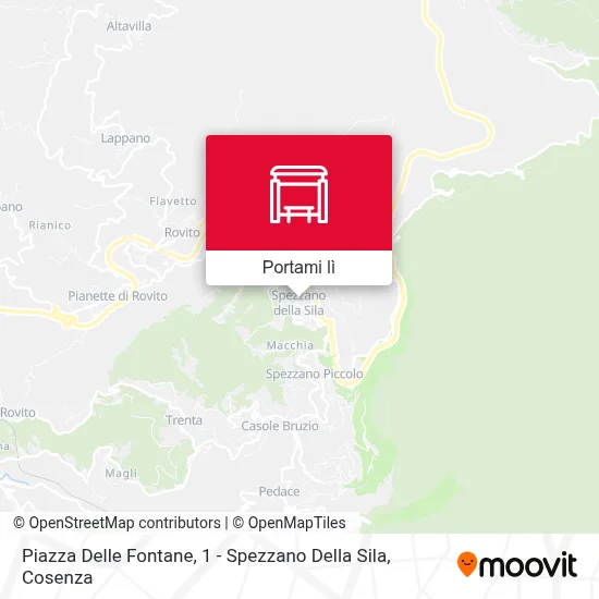 Mappa Piazza Delle Fontane, 1 - Spezzano Della Sila