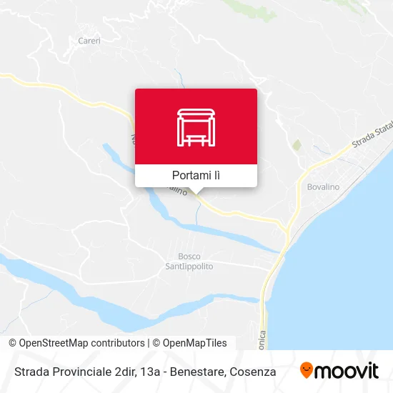 Mappa Strada Provinciale 2dir, 13a - Benestare