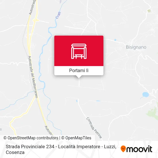 Mappa Strada Provinciale 234  - Località Imperatore - Luzzi