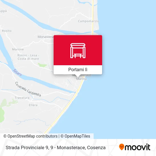 Mappa Strada Provinciale 9, 9 - Monasterace