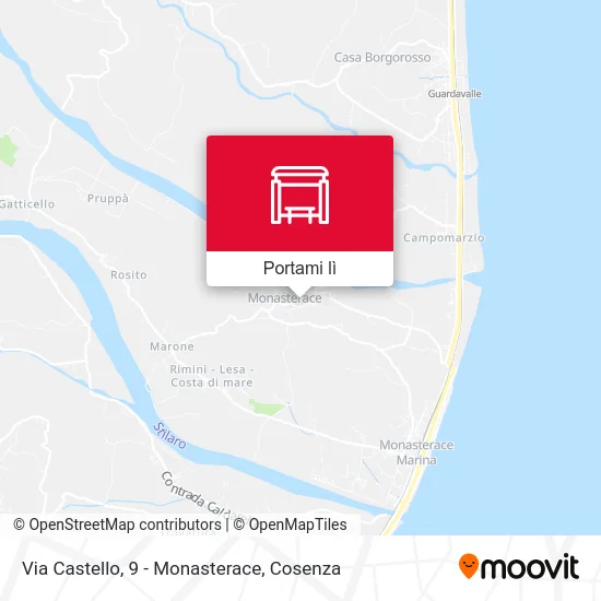 Mappa Via Castello, 9 - Monasterace