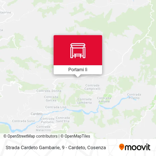 Mappa Strada Cardeto Gambarie, 9 - Cardeto