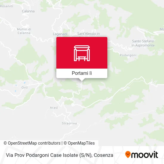 Mappa Via Prov Podargoni  Case Isolate (S / N)