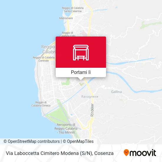 Mappa Via Laboccetta  Cimitero Modena (S / N)