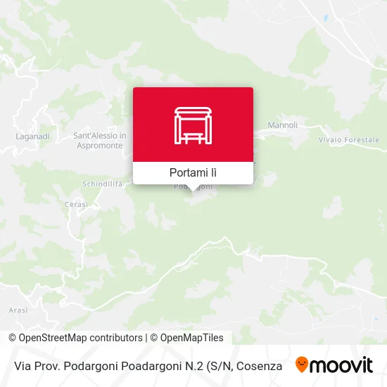 Mappa Via Prov. Podargoni  Poadargoni N.2