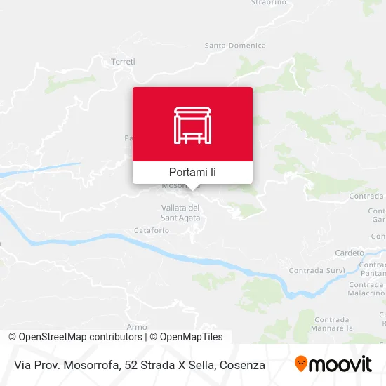 Mappa Via Prov. Mosorrofa, 52 Strada X Sella