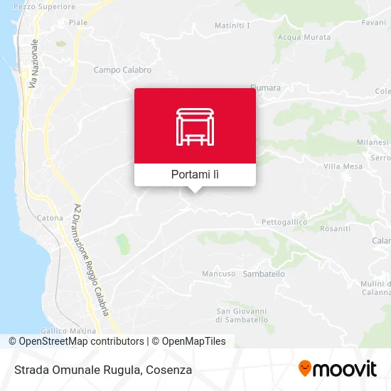 Mappa Strada Omunale Rugula