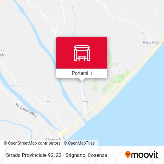 Mappa Strada Provinciale 92, 22 - Stignano
