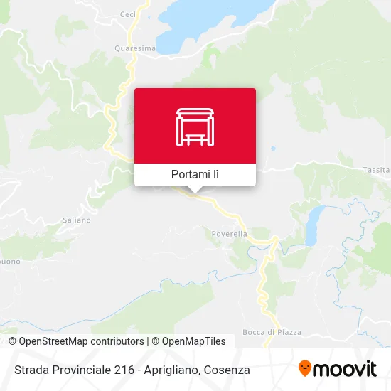 Mappa Strada Provinciale 216 - Aprigliano
