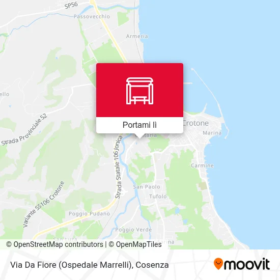 Mappa Via Da Fiore (Ospedale Marrelli)