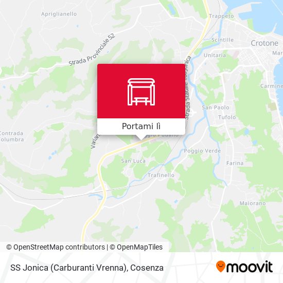 Mappa SS Jonica (Carburanti Vrenna)