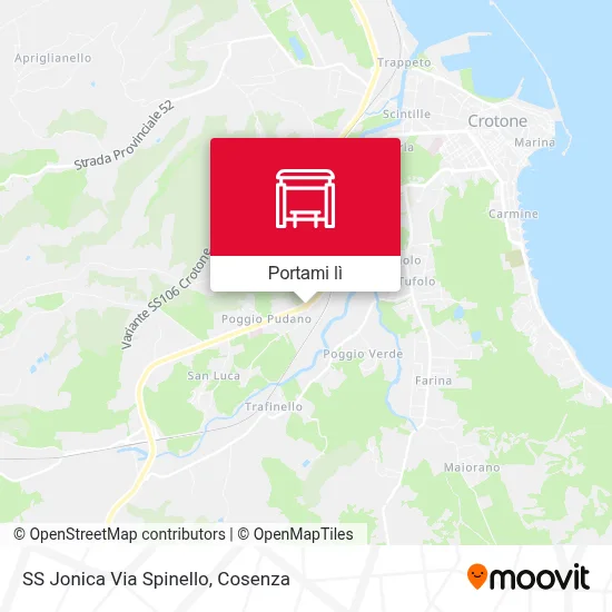 Mappa SS Jonica Via Spinello