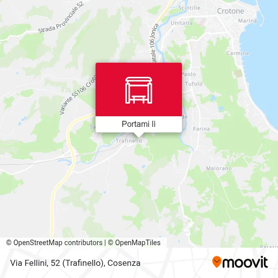 Mappa Via Fellini, 52 (Trafinello)