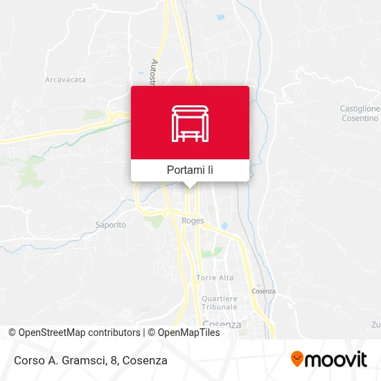 Mappa Corso A. Gramsci, 8
