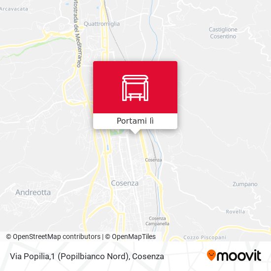 Mappa Via Popilia,1 (Popilbianco Nord)