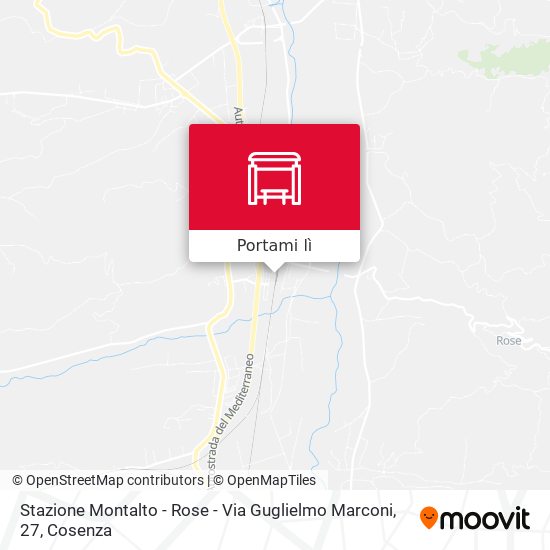 Mappa Stazione Montalto - Rose - Via Guglielmo Marconi, 27