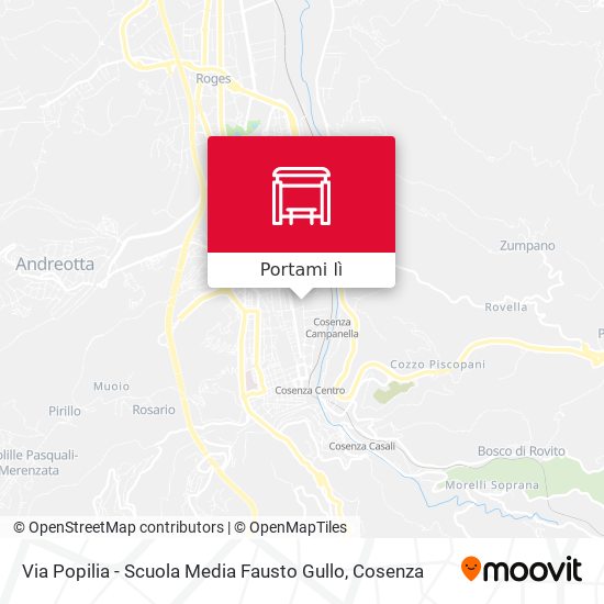 Mappa Via Popilia - Scuola Media Fausto Gullo