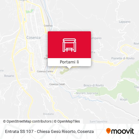 Mappa Entrata SS 107 - Chiesa Gesù Risorto