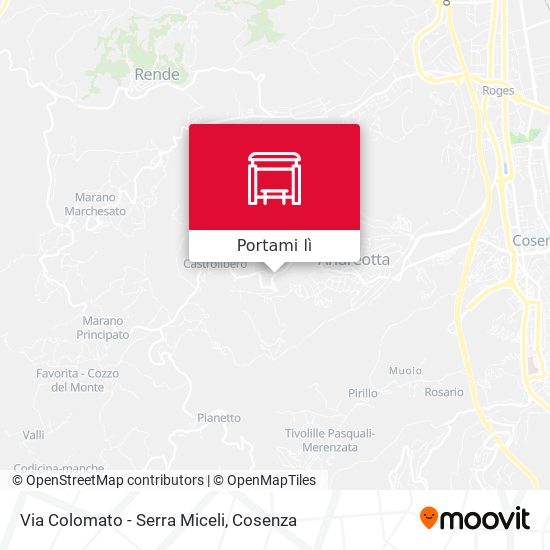 Mappa Via Colomato - Serra Miceli