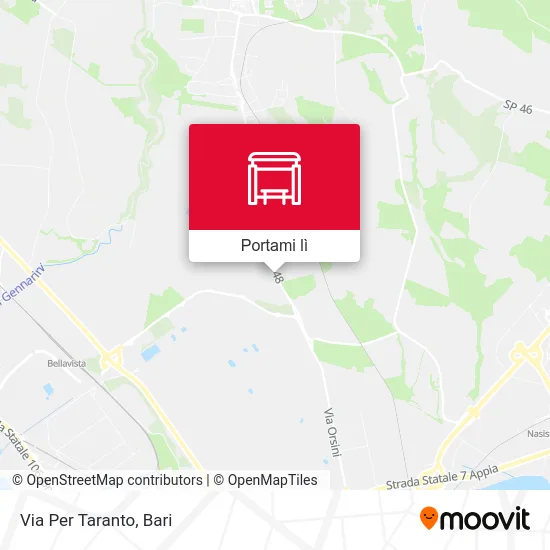 Mappa Via Per Taranto