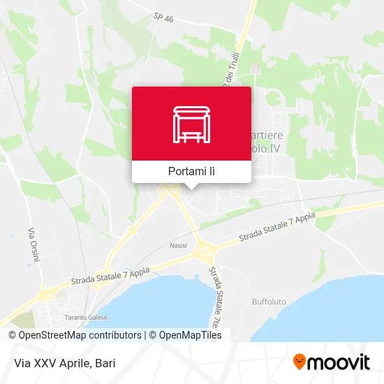 Mappa Via XXV Aprile