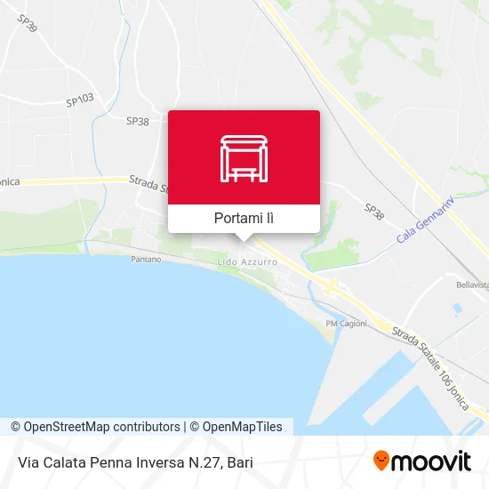 Mappa Via Calata Penna Inversa N.27