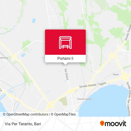 Mappa Via Per Taranto