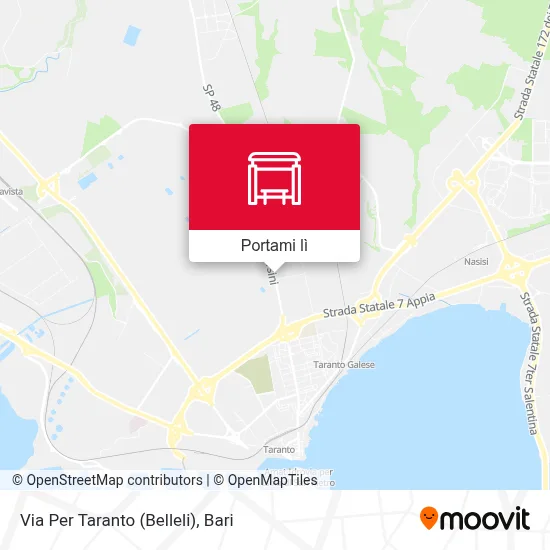 Mappa Via Per Taranto (Belleli)