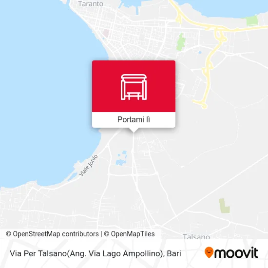 Mappa Via Per Talsano(Ang. Via Lago Ampollino)