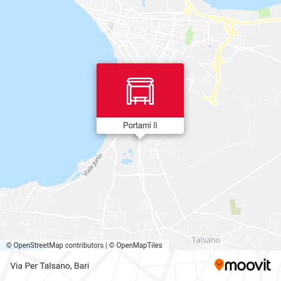 Mappa Via Per Talsano