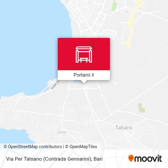 Mappa Via Per Talsano (Contrada Gennarini)