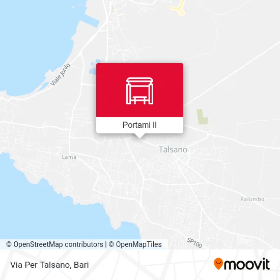 Mappa Via Per Talsano