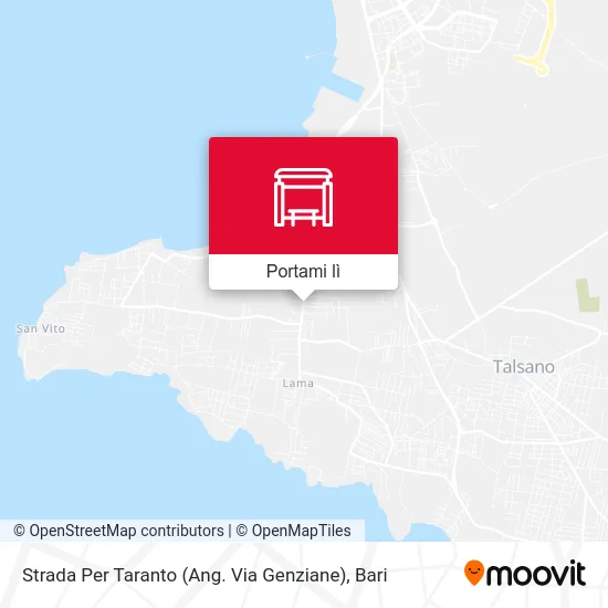 Mappa Strada Per Taranto (Ang. Via Genziane)