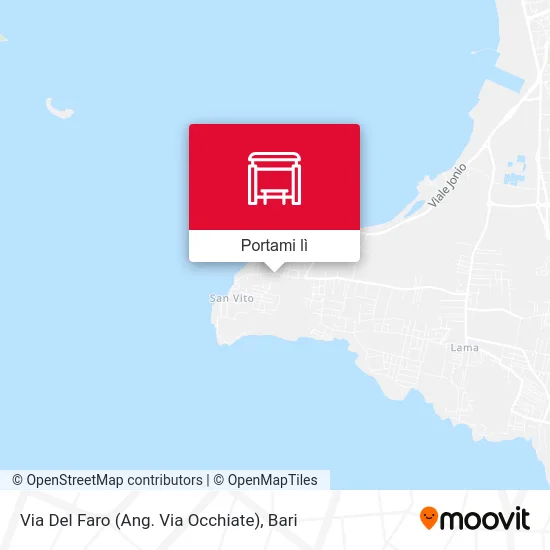 Mappa Via Del Faro (Ang. Via Occhiate)