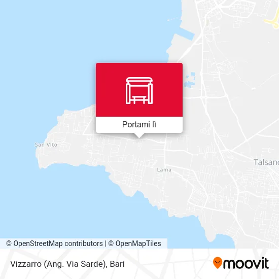 Mappa Vizzarro (Ang. Via Sarde)