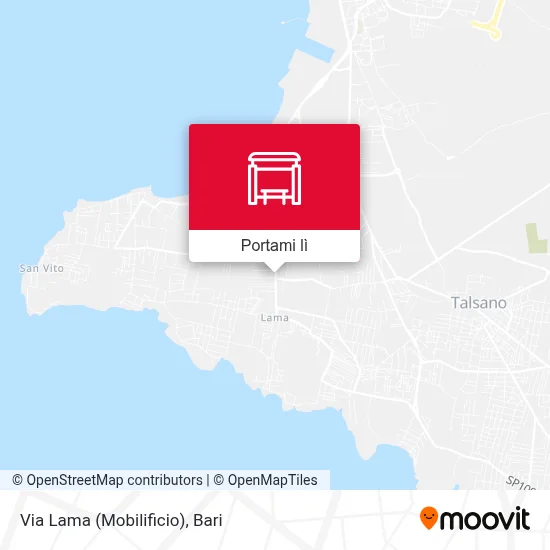 Mappa Via Lama (Mobilificio)